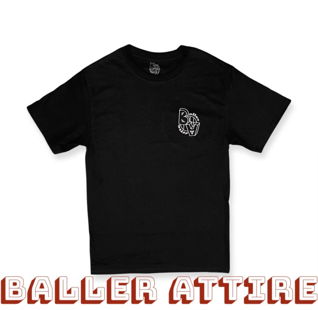 Baller Attire T-SHIRT BLACK/WHITE