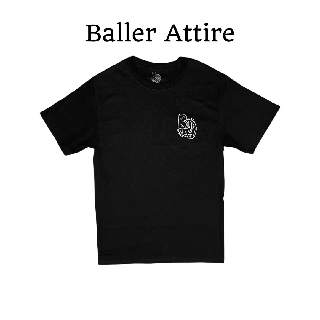 Baller Attire T-SHIRT BLACK/WHITE